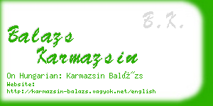 balazs karmazsin business card